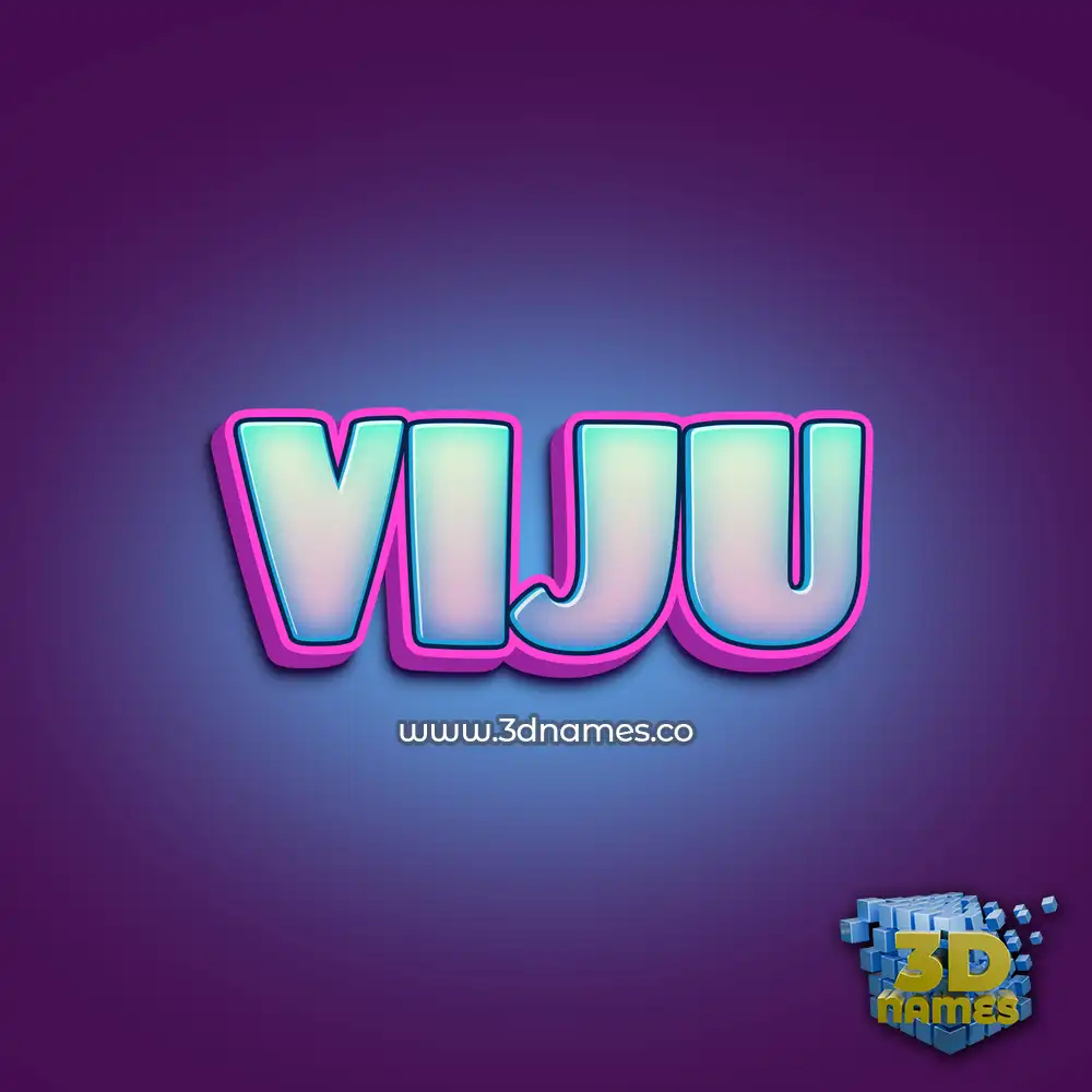 viju in Phat Purple style - 3D name wallpaper