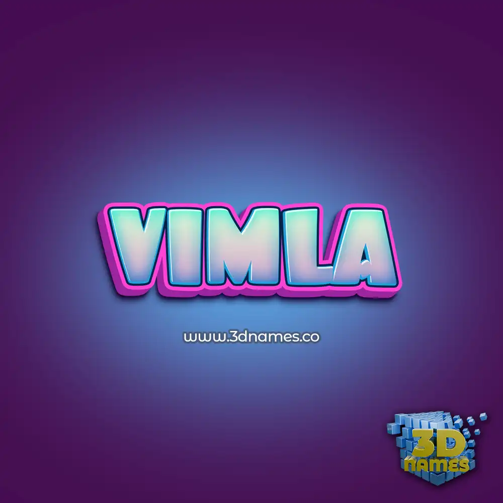 vimla in Phat Purple style - 3D name wallpaper