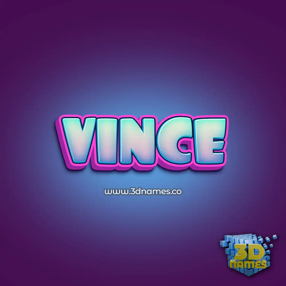 vince in Phat Purple style - 3D name wallpaper