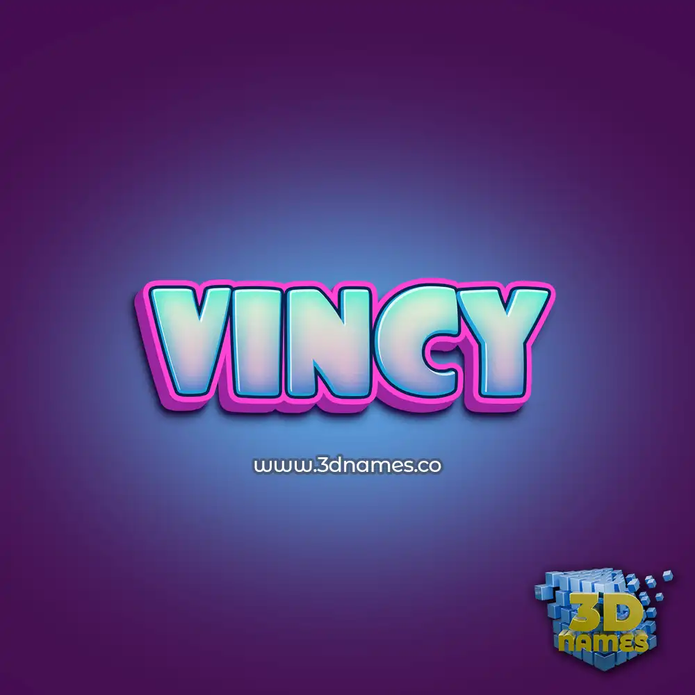 vincy in Phat Purple style - 3D name wallpaper