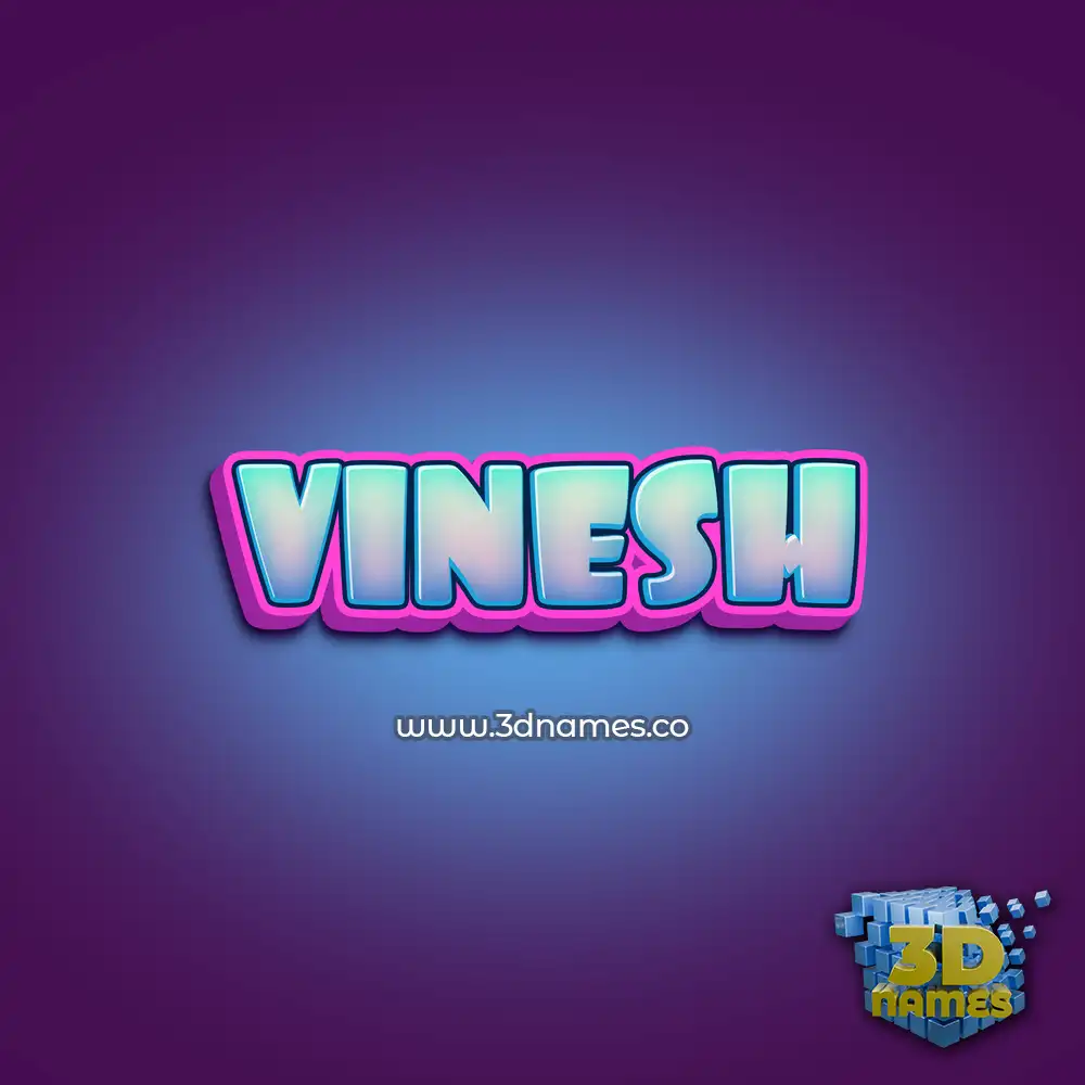 vinesh in Phat Purple style - 3D name wallpaper