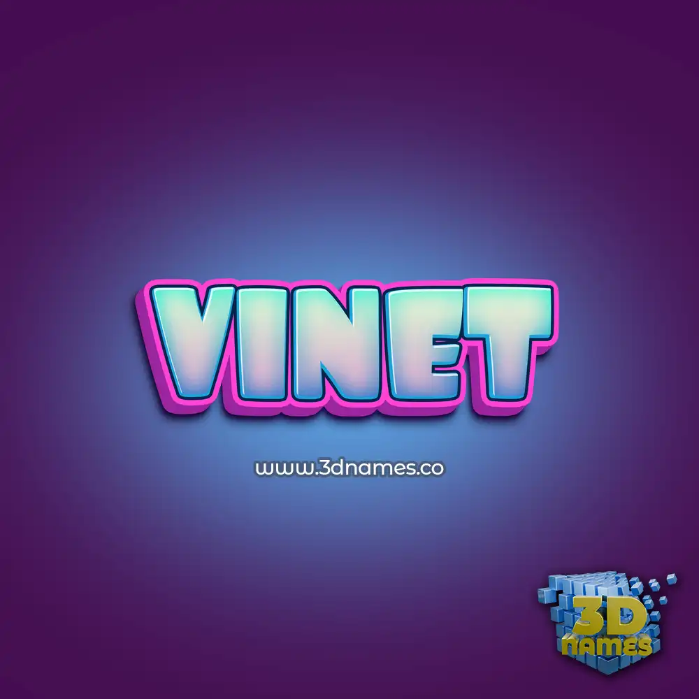 vinet in Phat Purple style - 3D name wallpaper