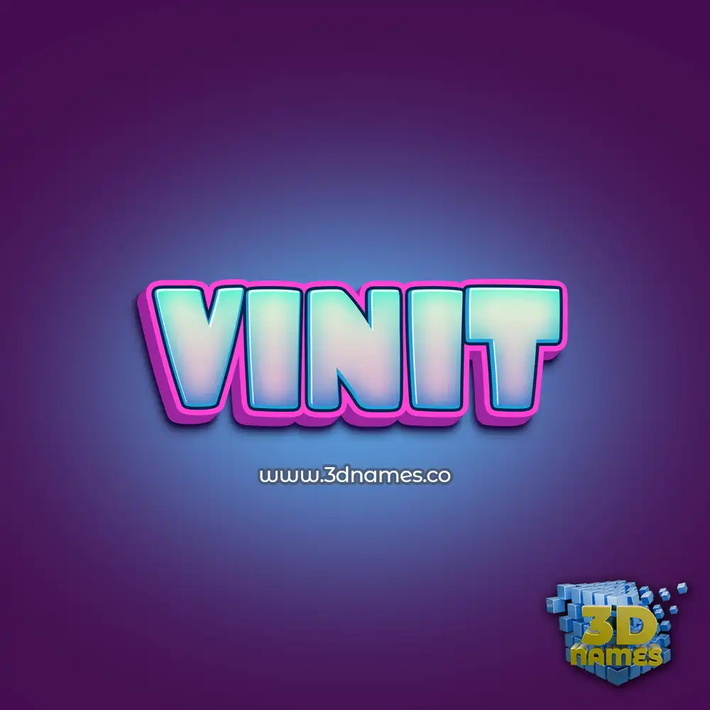 vinit in Phat Purple style - 3D name wallpaper