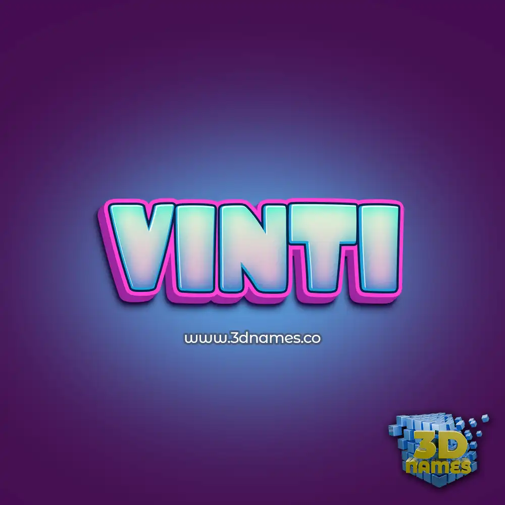 vinti in Phat Purple style - 3D name wallpaper