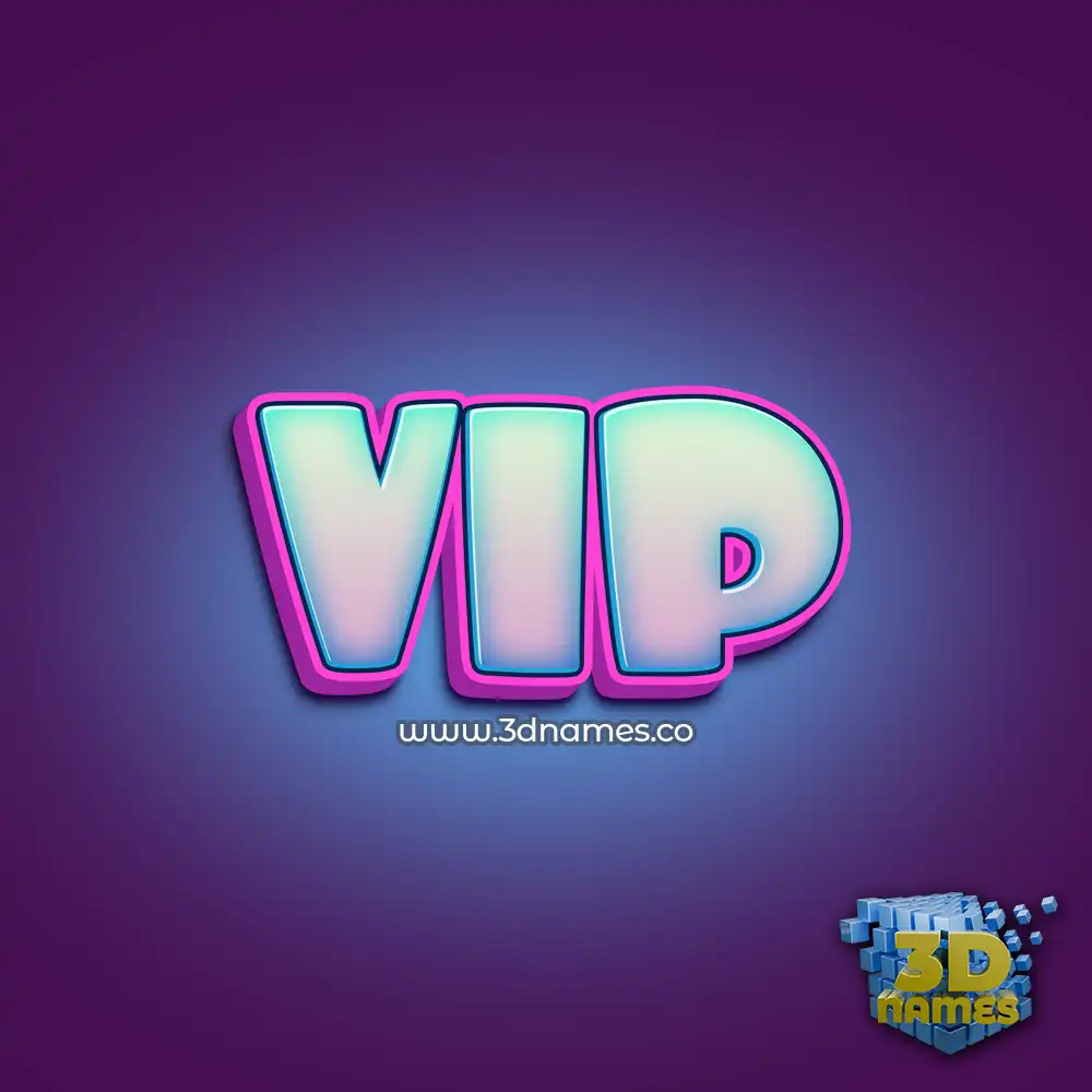 vip in Phat Purple style - 3D name wallpaper