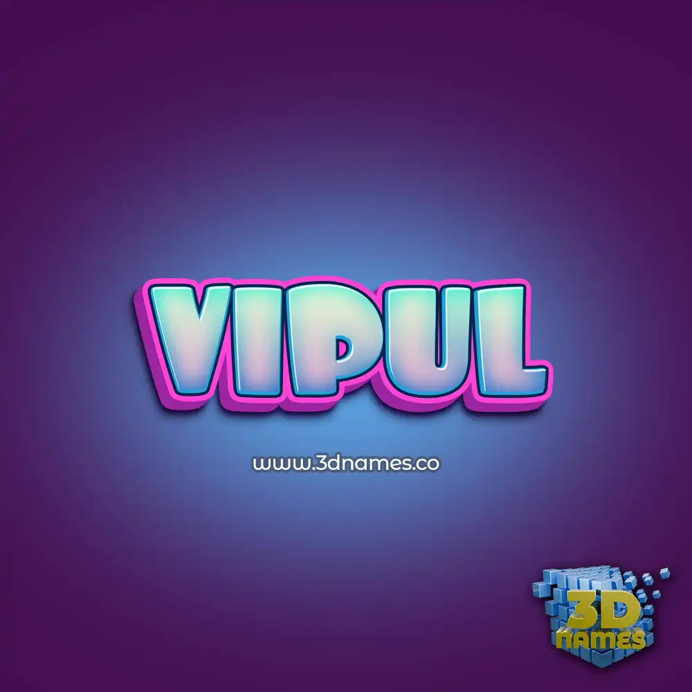 vipul in Phat Purple style - 3D name wallpaper