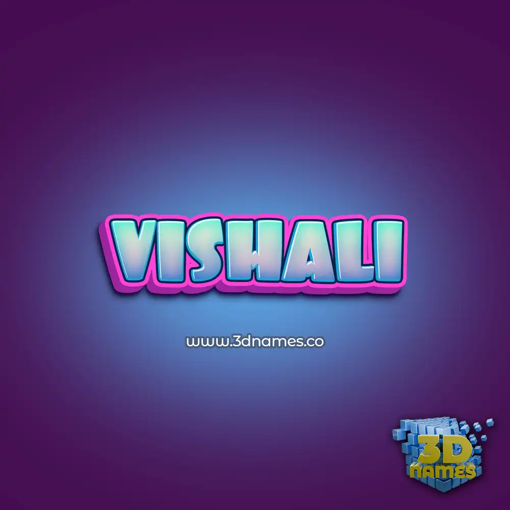 vishali in Phat Purple style - 3D name wallpaper