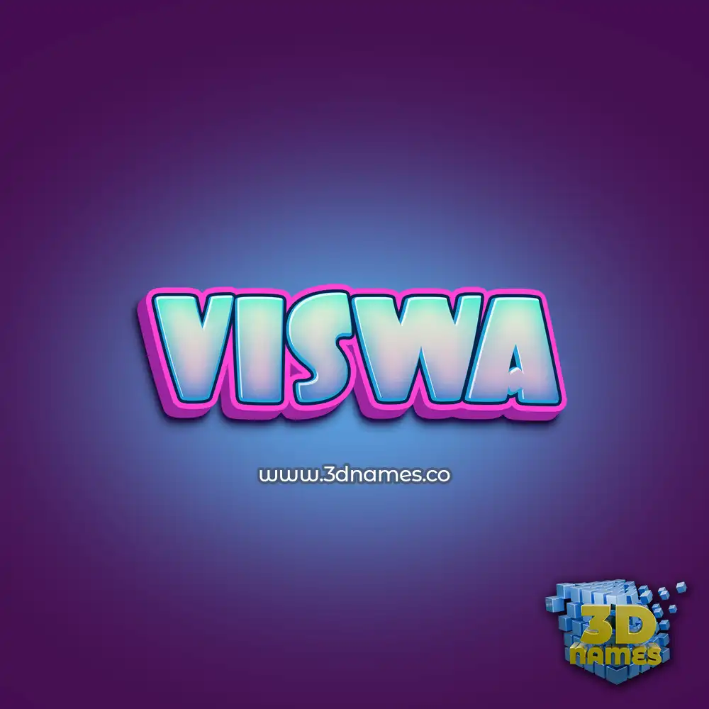 viswa in Phat Purple style - 3D name wallpaper