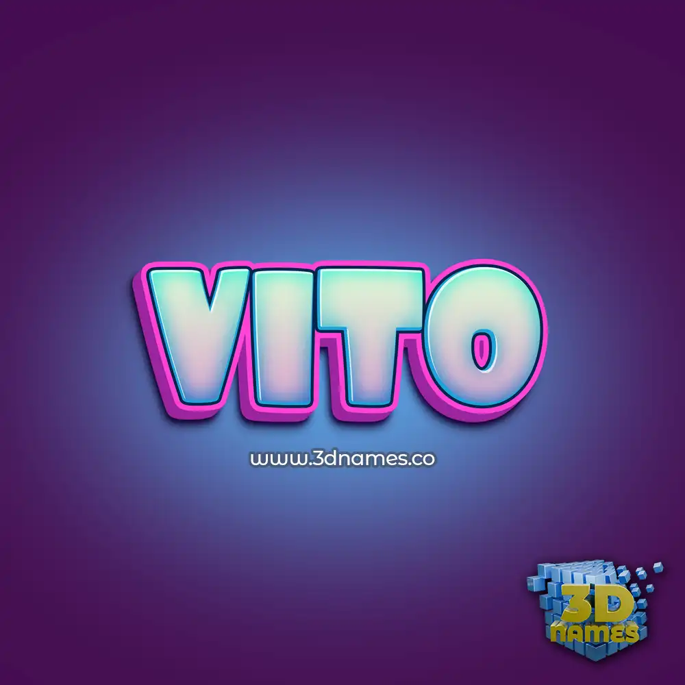 vito in Phat Purple style - 3D name wallpaper