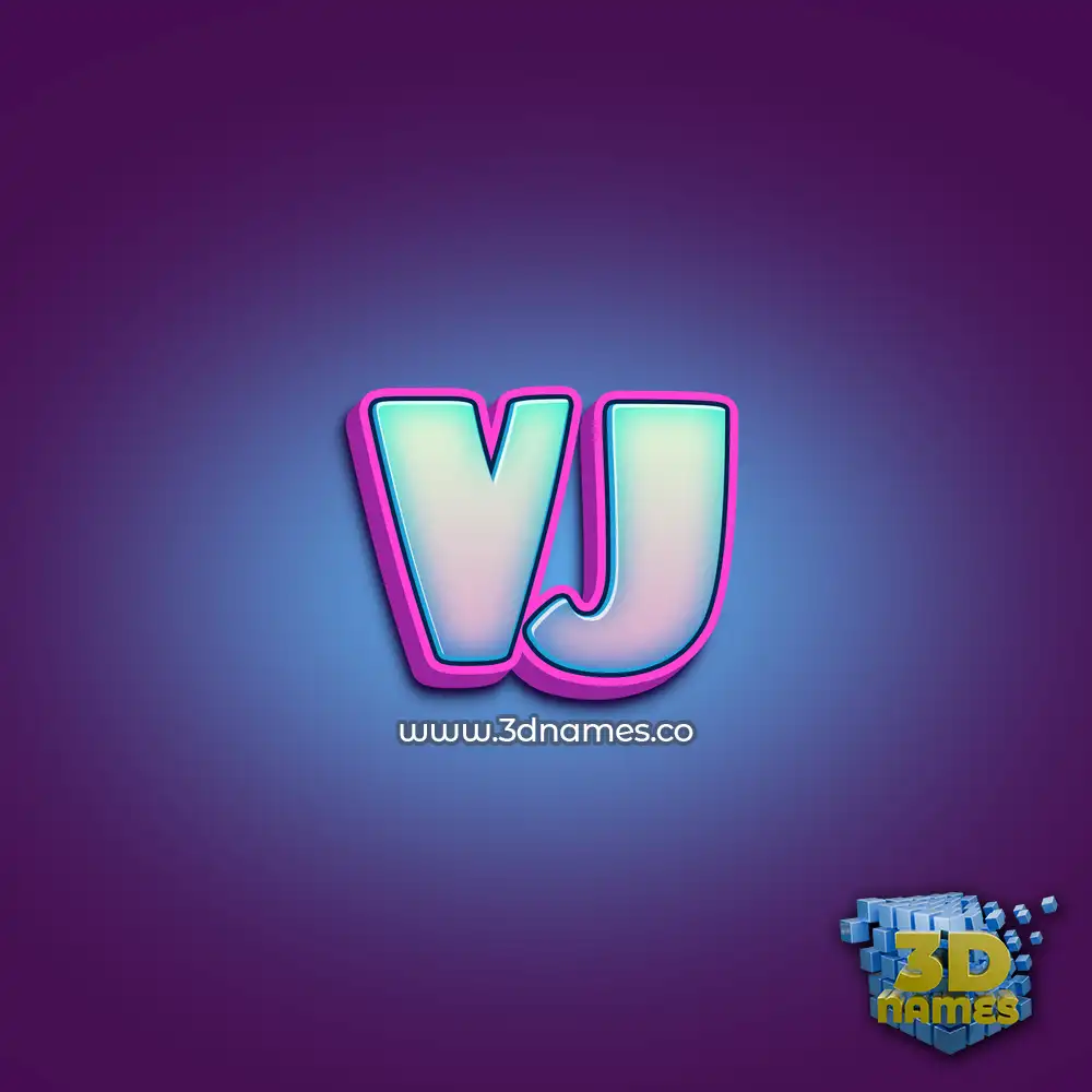 vj in Phat Purple style - 3D name wallpaper