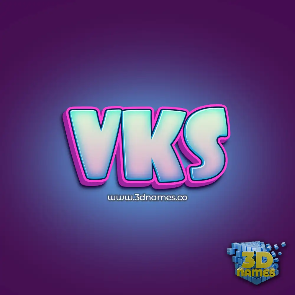 vks in Phat Purple style - 3D name wallpaper