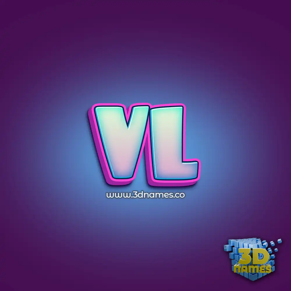 vl in Phat Purple style - 3D name wallpaper