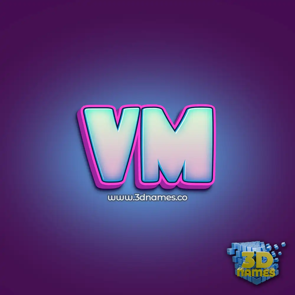 vm in Phat Purple style - 3D name wallpaper