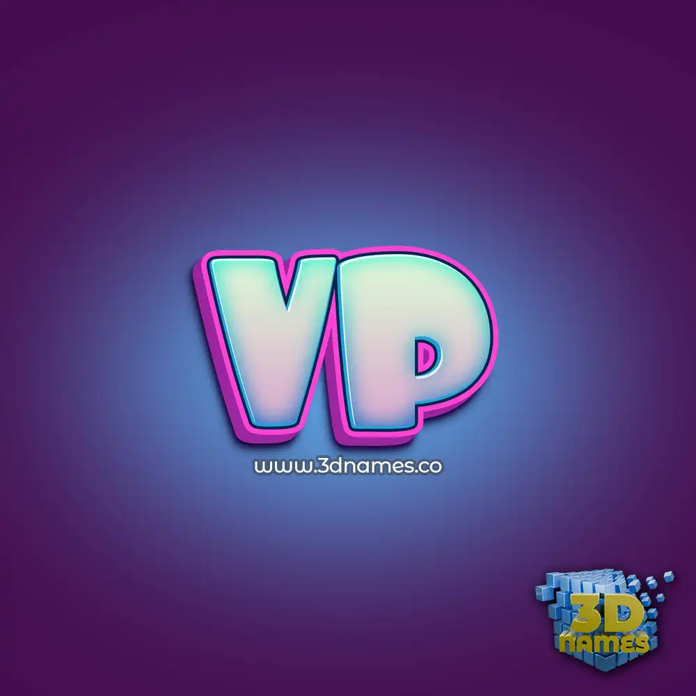 vp in Phat Purple style - 3D name wallpaper