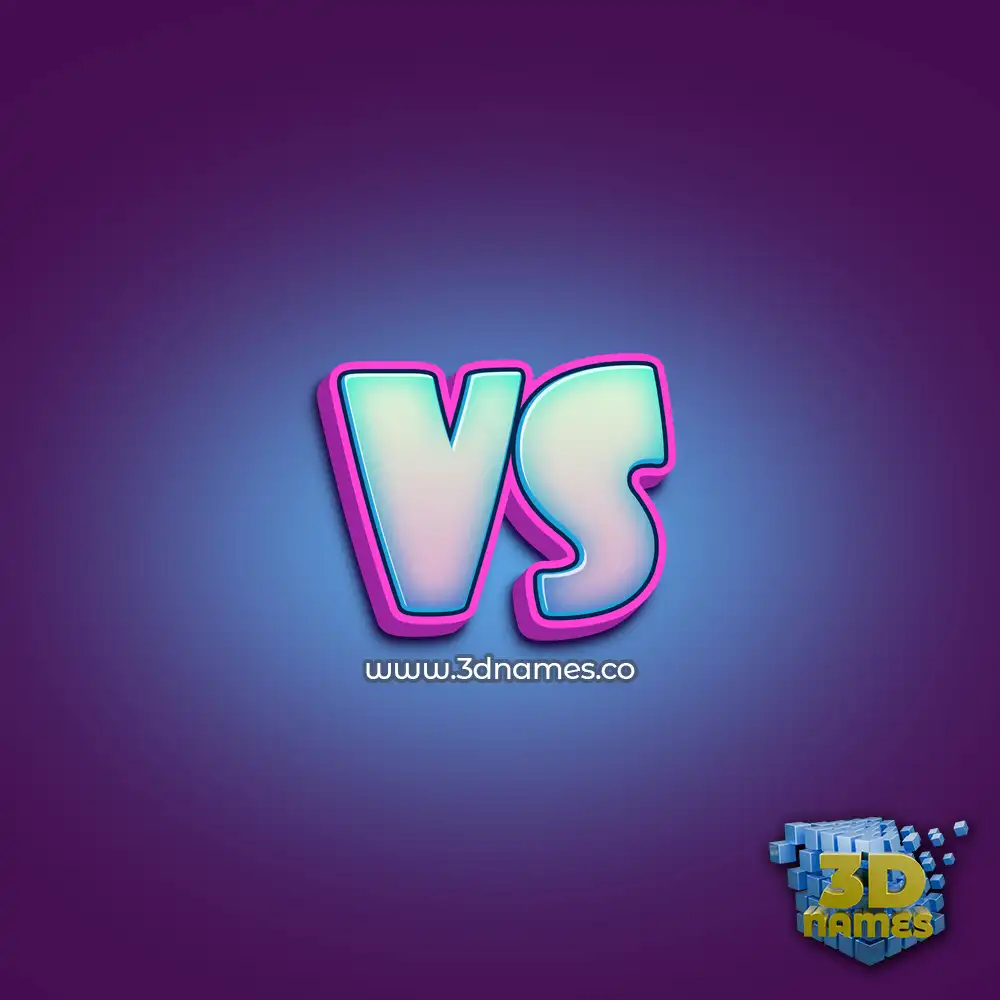 vs in Phat Purple style - 3D name wallpaper