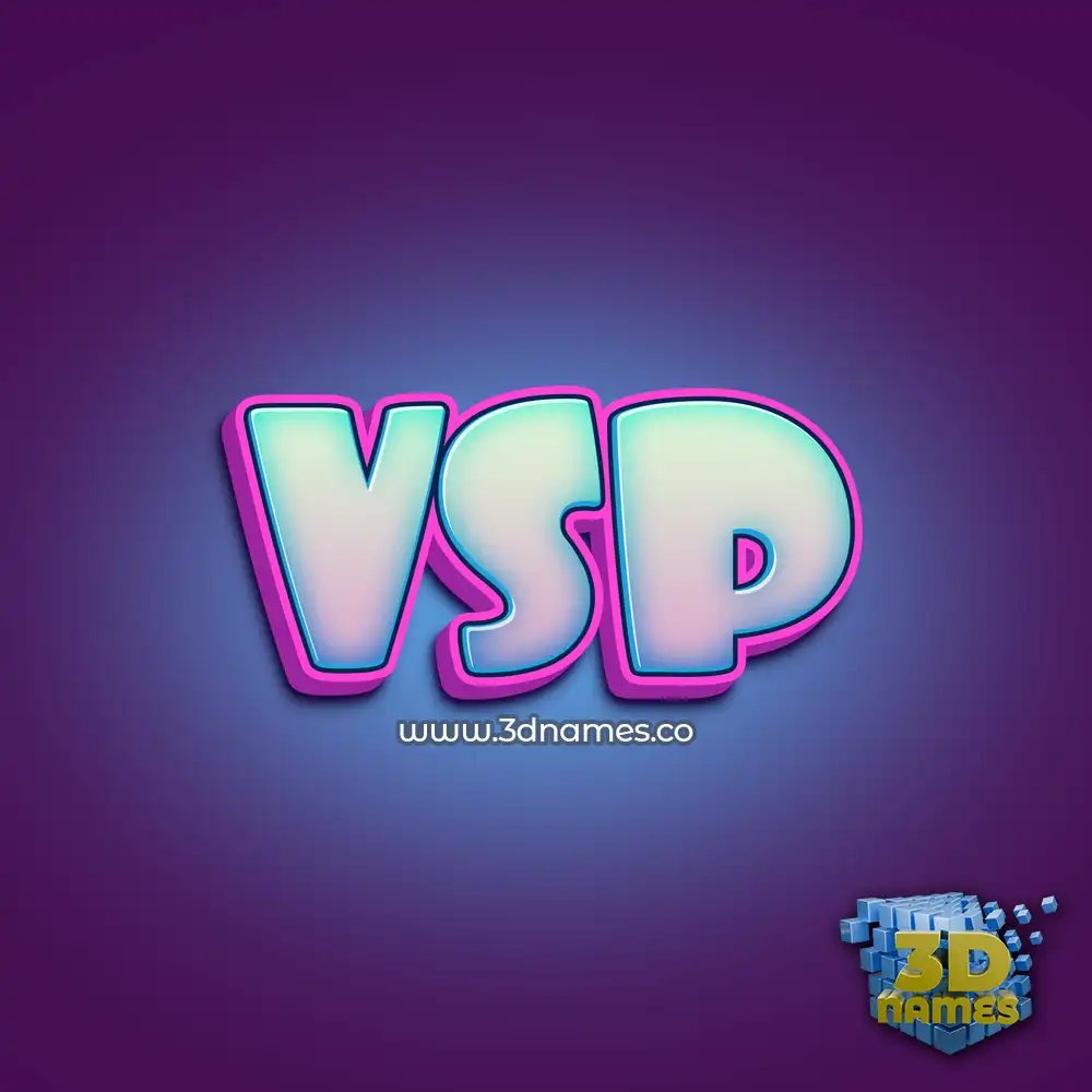 vsp in Phat Purple style - 3D name wallpaper