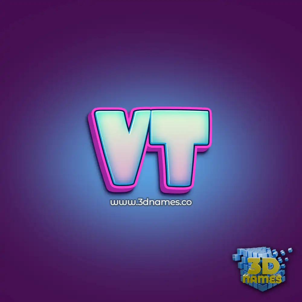 vt in Phat Purple style - 3D name wallpaper