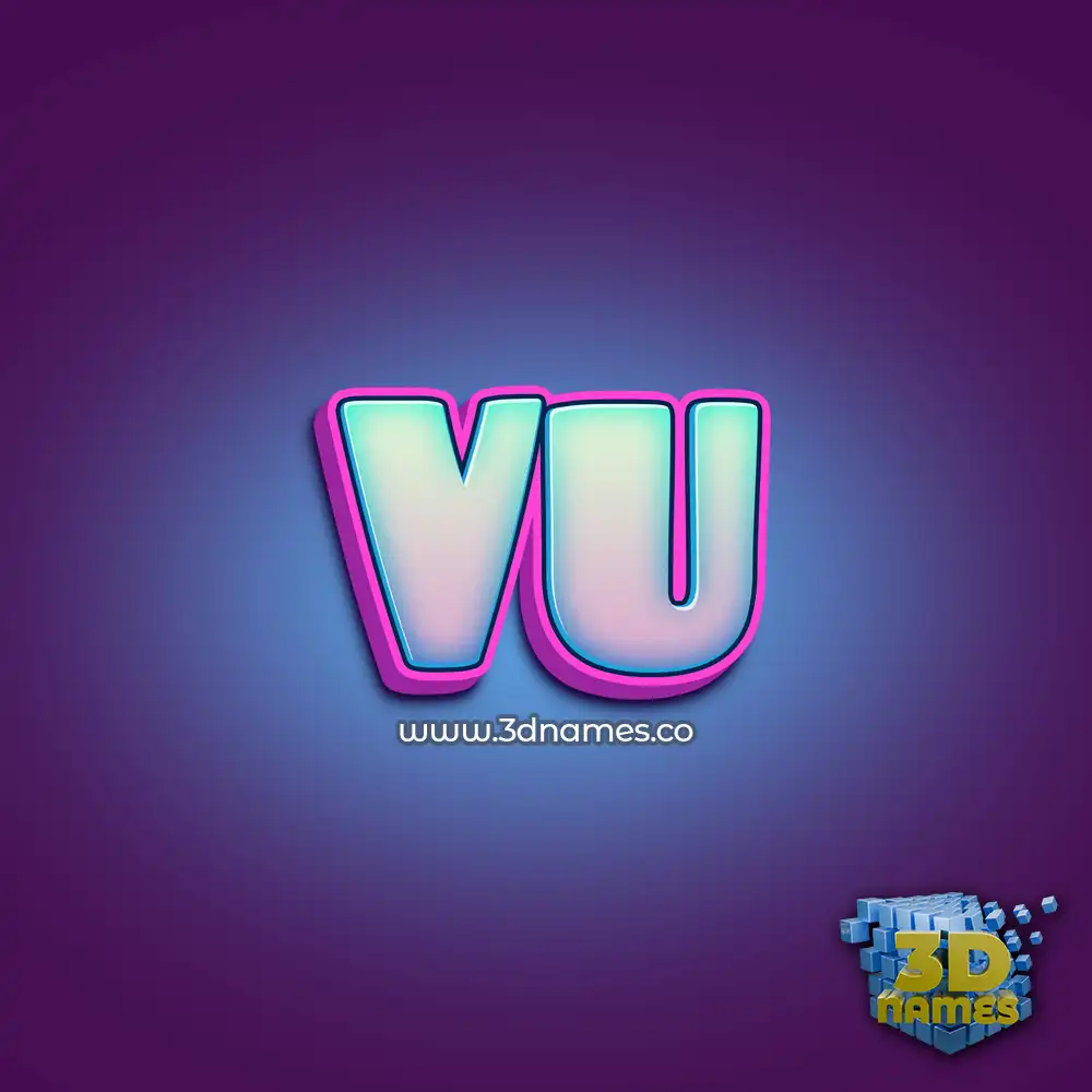 vu in Phat Purple style - 3D name wallpaper