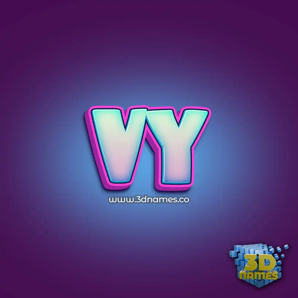 vy in Phat Purple style - 3D name wallpaper
