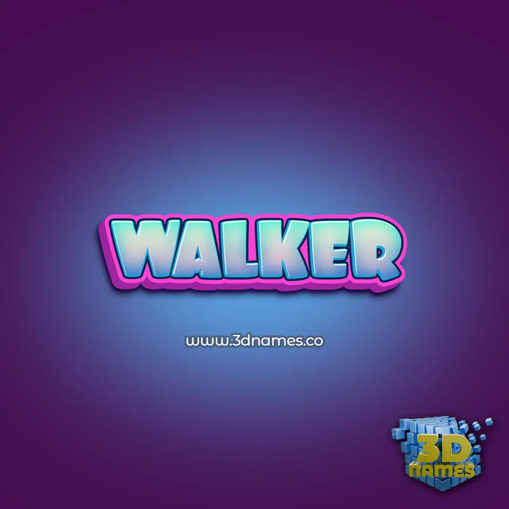 walker in Phat Purple style - 3D name wallpaper