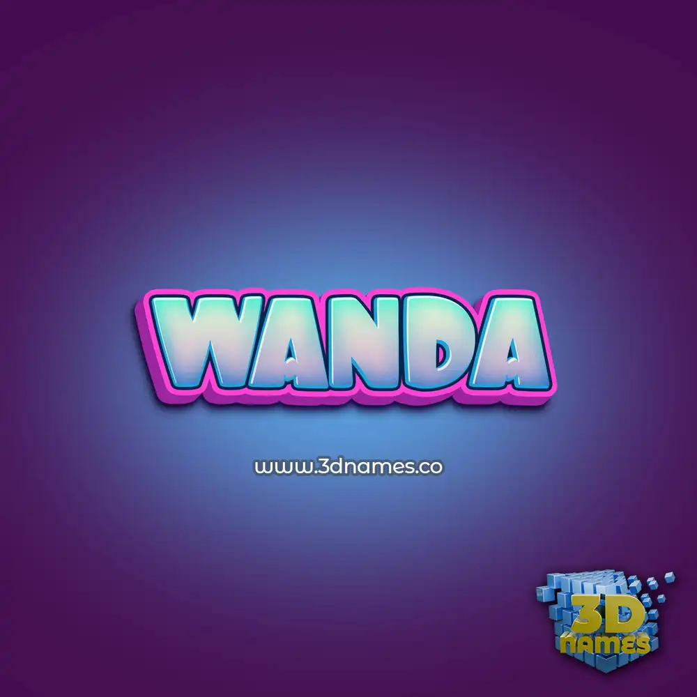 wanda in Phat Purple style - 3D name wallpaper