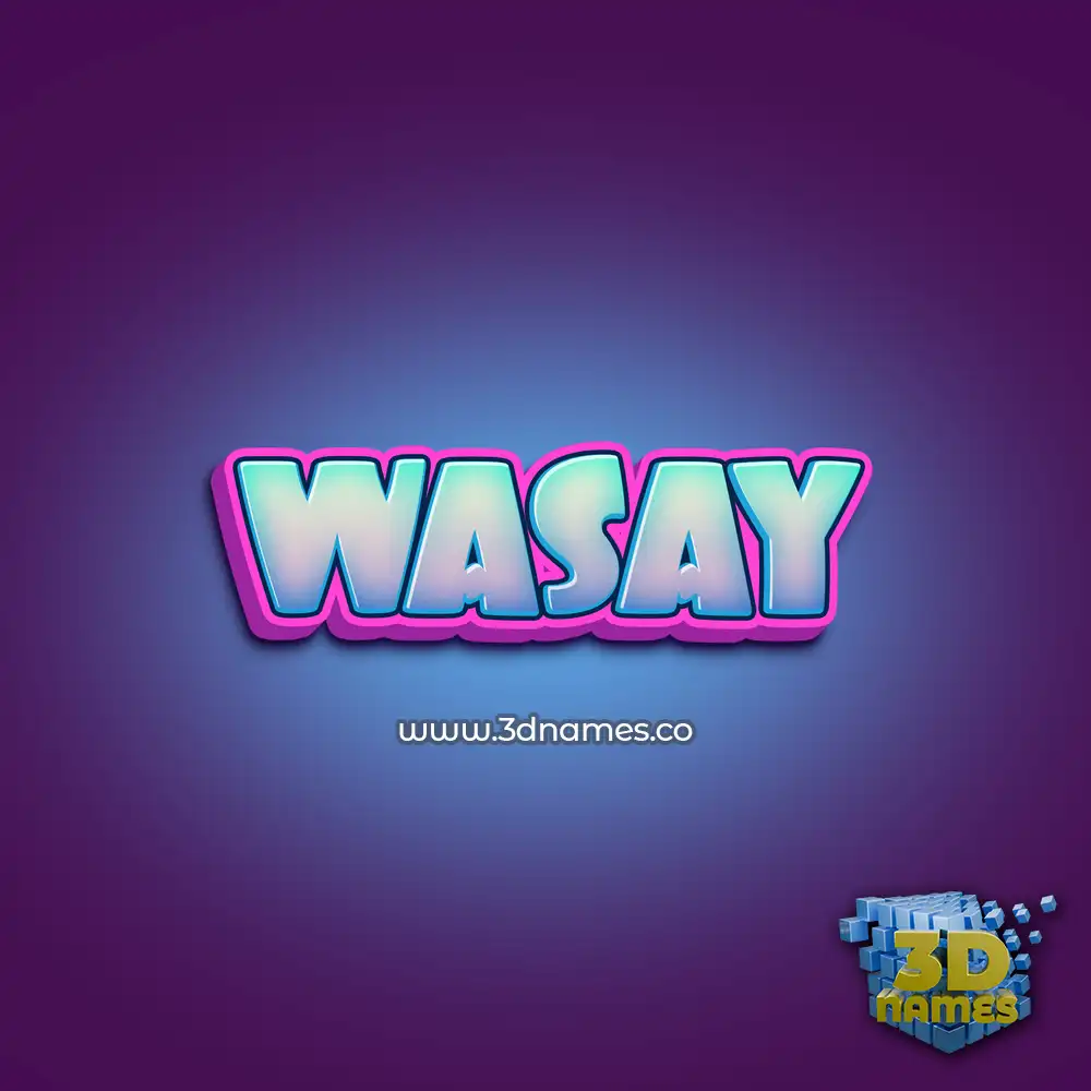 wasay in Phat Purple style - 3D name wallpaper