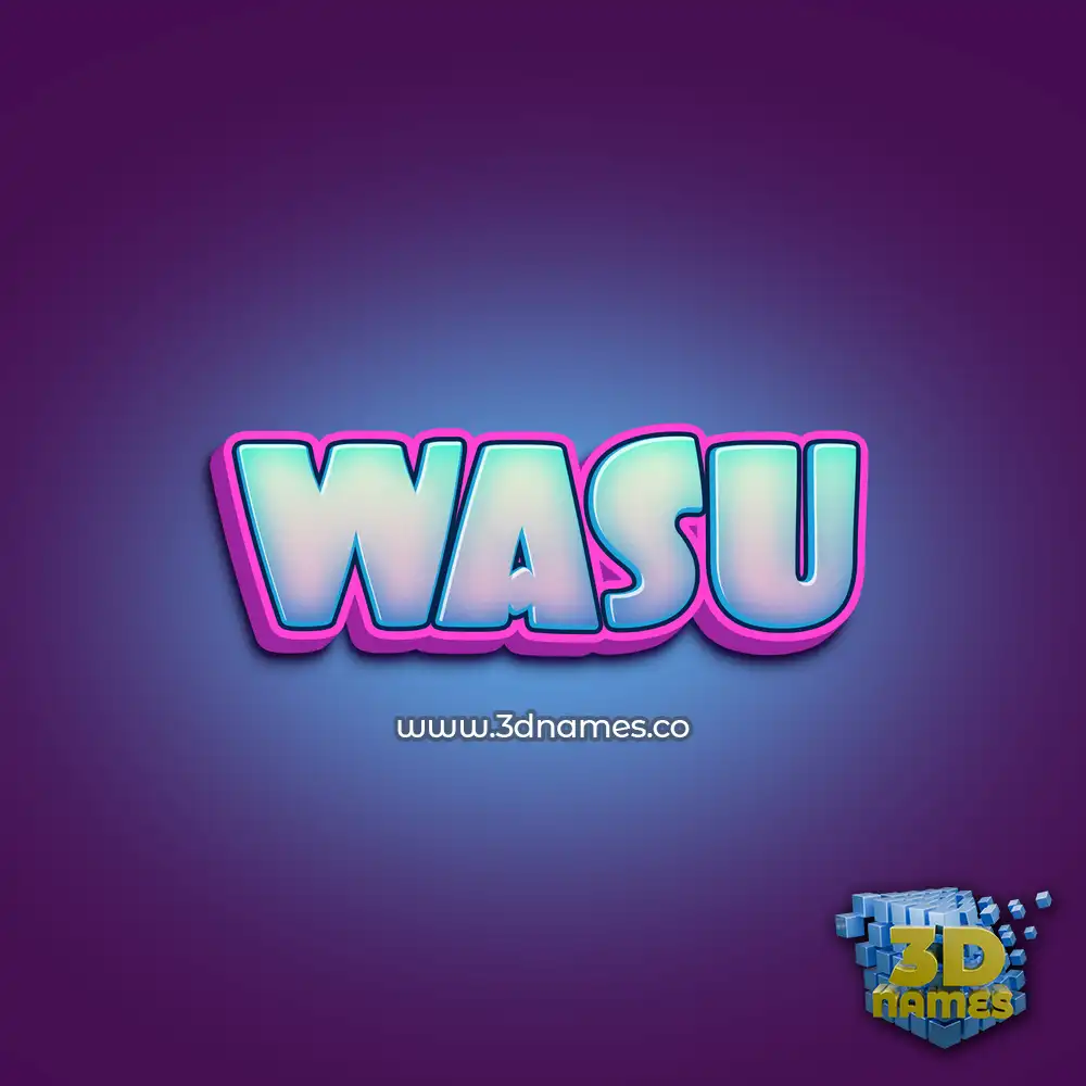 wasu in Phat Purple style - 3D name wallpaper