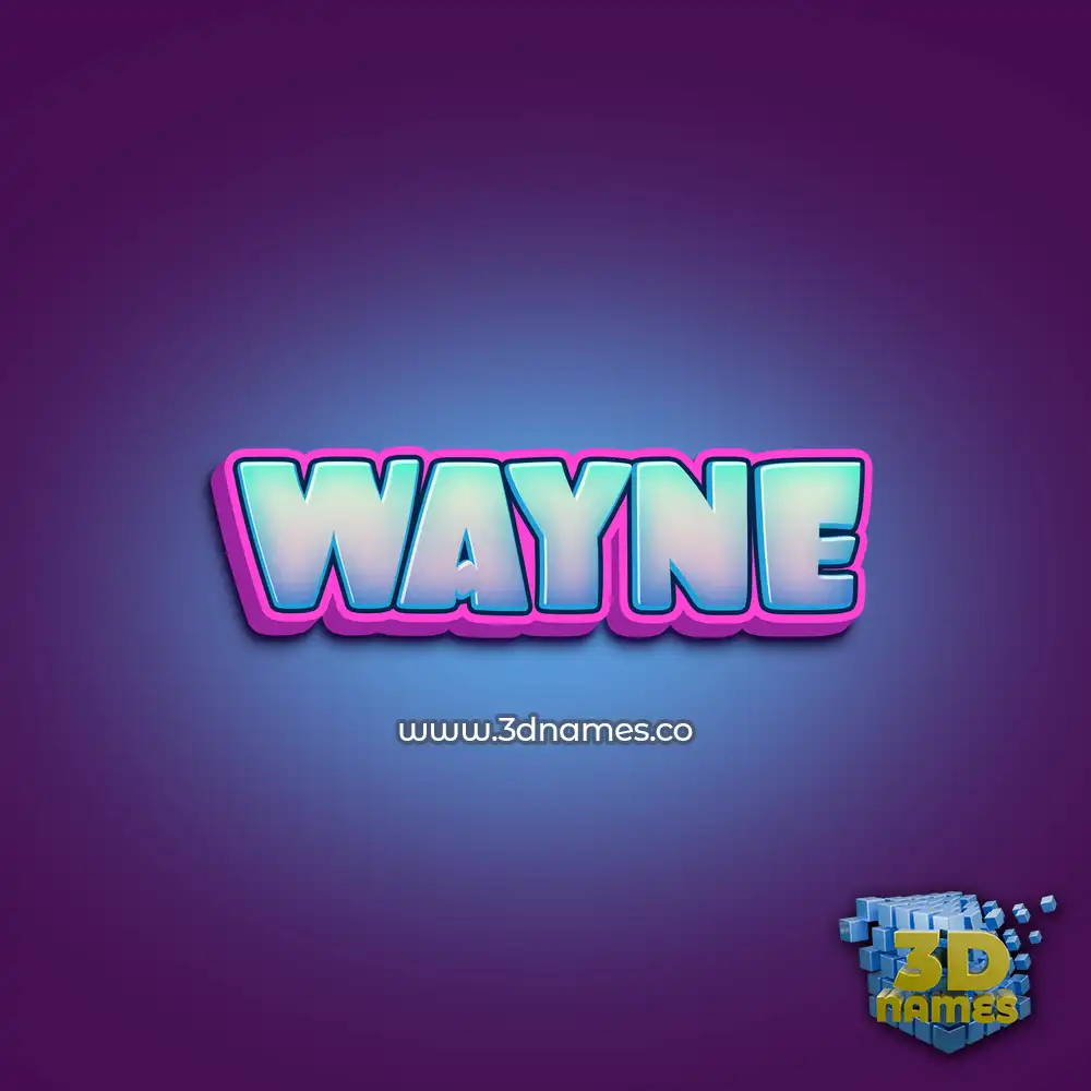 wayne in Phat Purple style - 3D name wallpaper