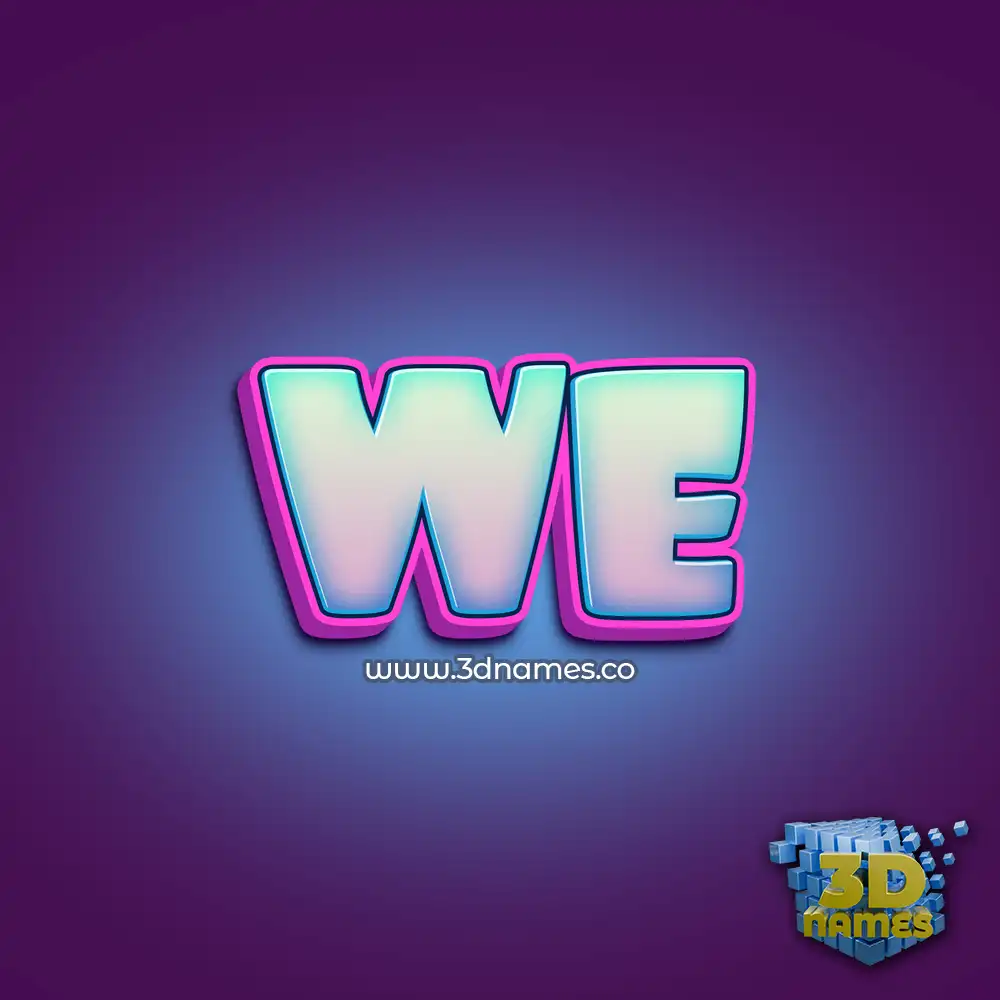 we in Phat Purple style - 3D name wallpaper