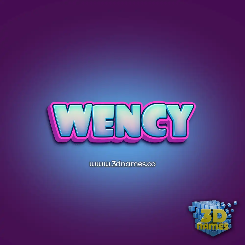 wency in Phat Purple style - 3D name wallpaper
