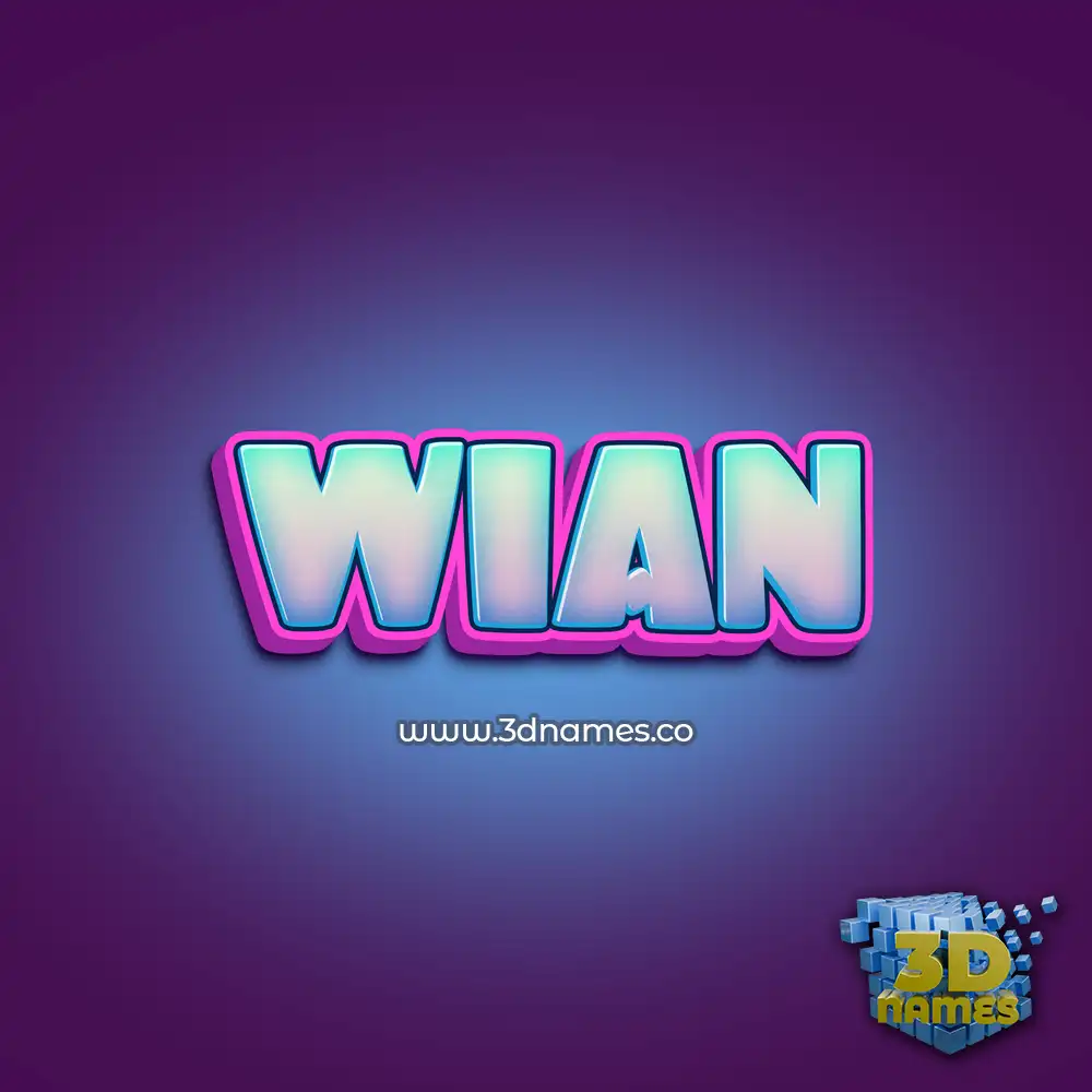 wian in Phat Purple style - 3D name wallpaper