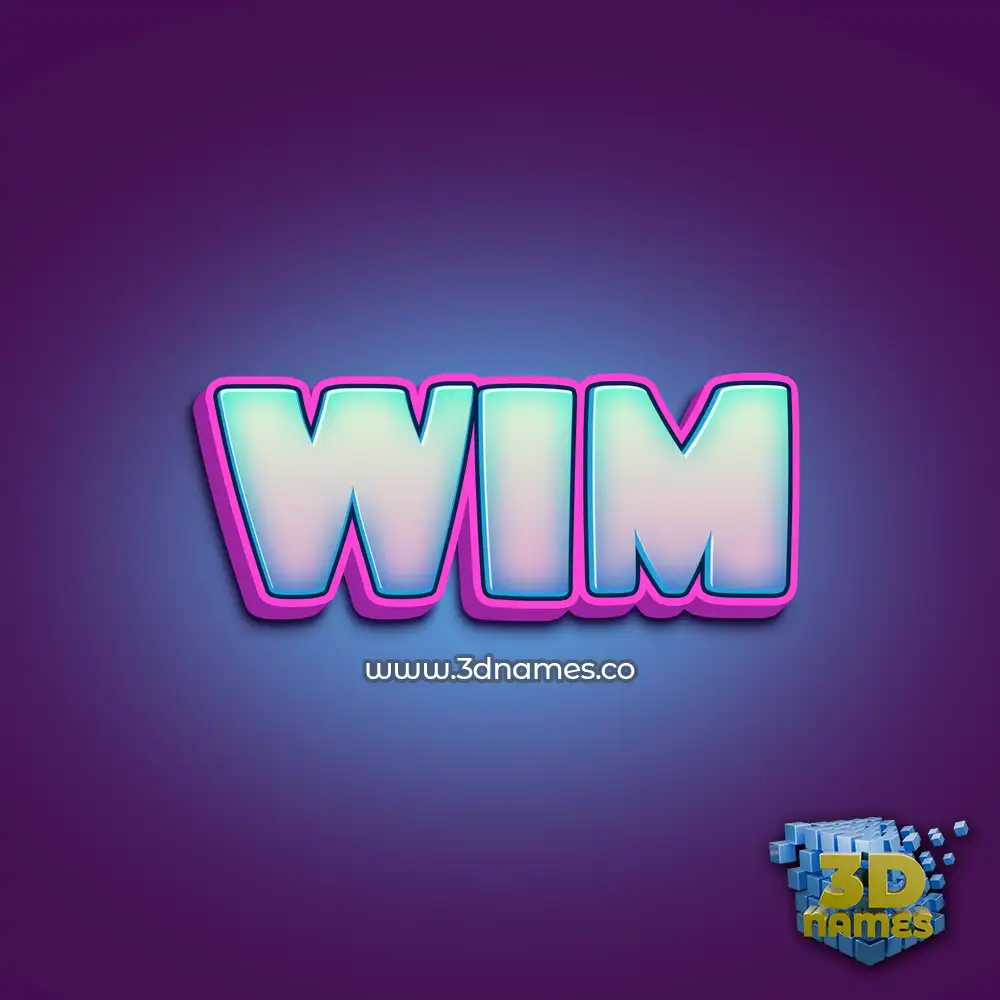 wim in Phat Purple style - 3D name wallpaper