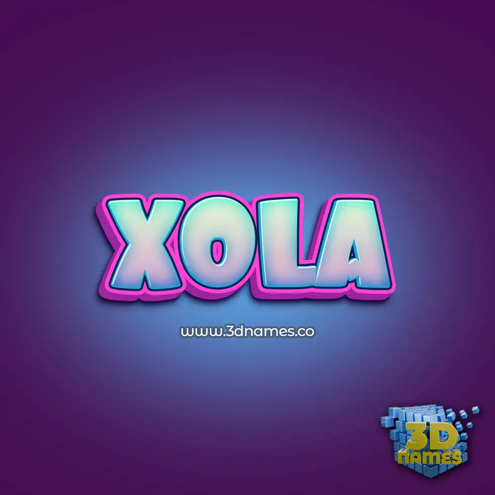 xola in Phat Purple style - 3D name wallpaper