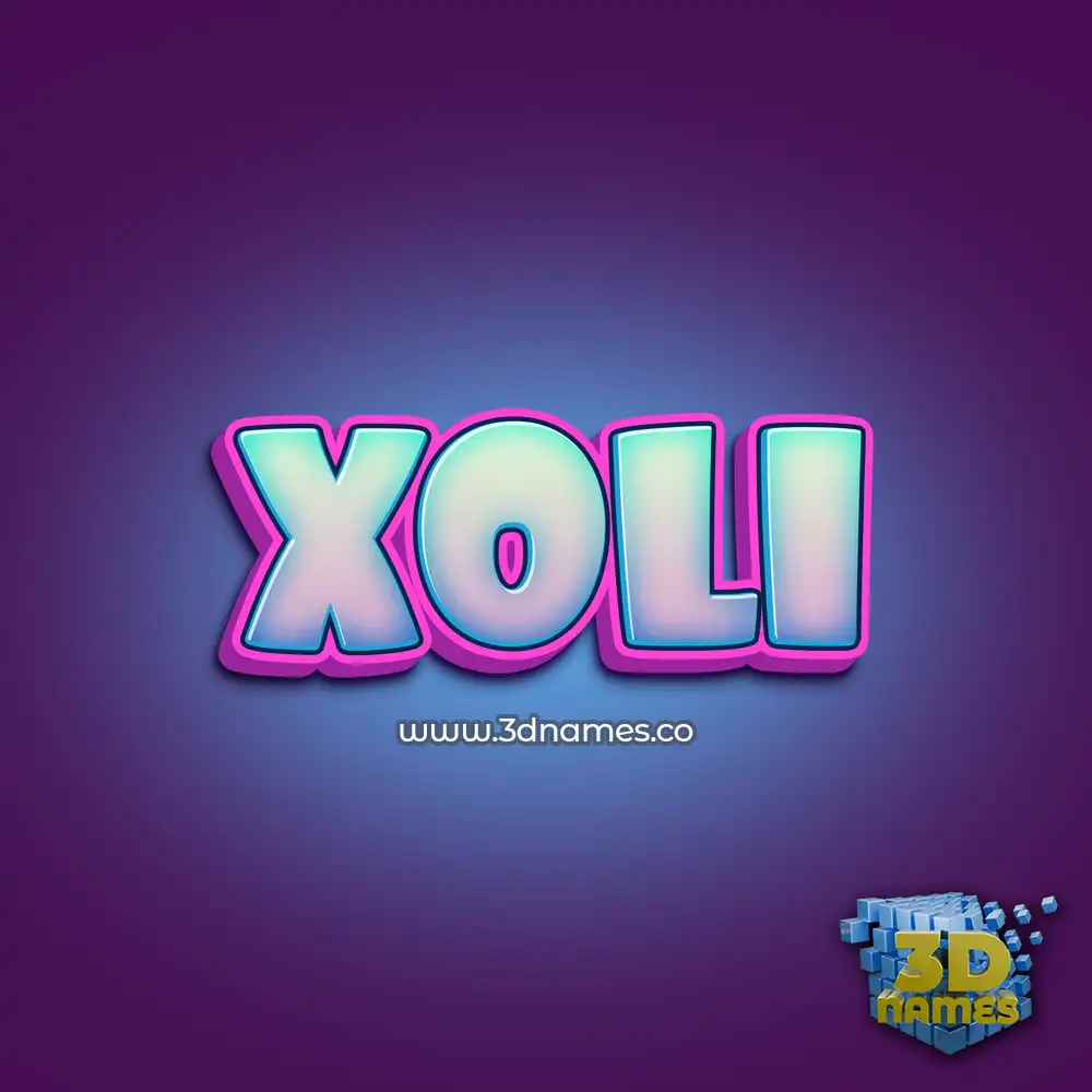 xoli in Phat Purple style - 3D name wallpaper