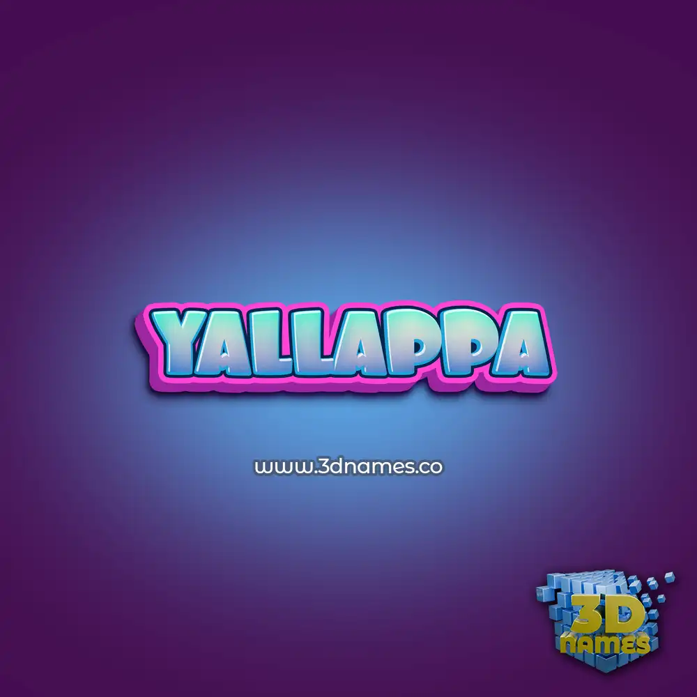 yallappa in Phat Purple style - 3D name wallpaper