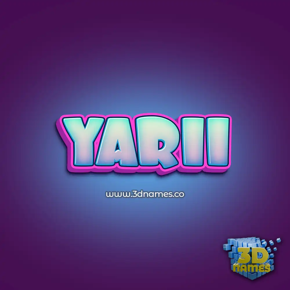 yarii in Phat Purple style - 3D name wallpaper