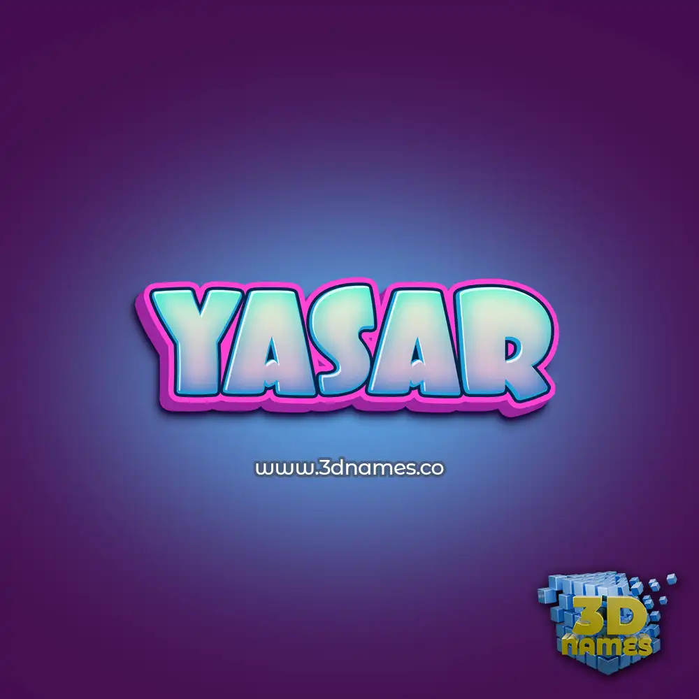 yasar in Phat Purple style - 3D name wallpaper