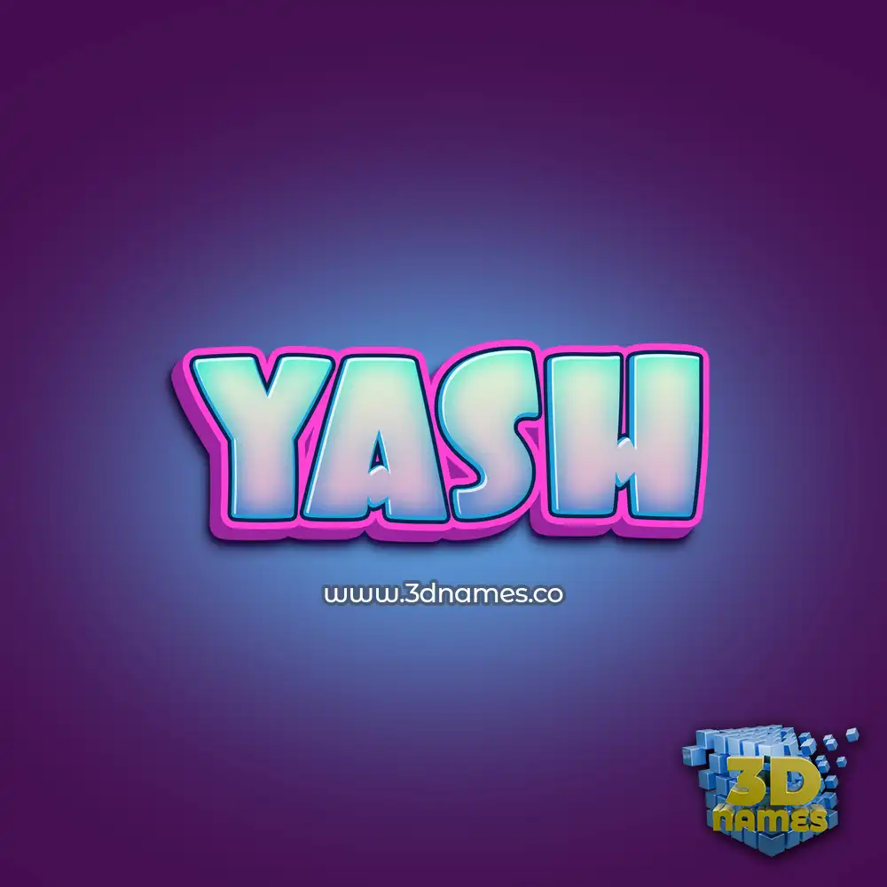 yash in Phat Purple style - 3D name wallpaper