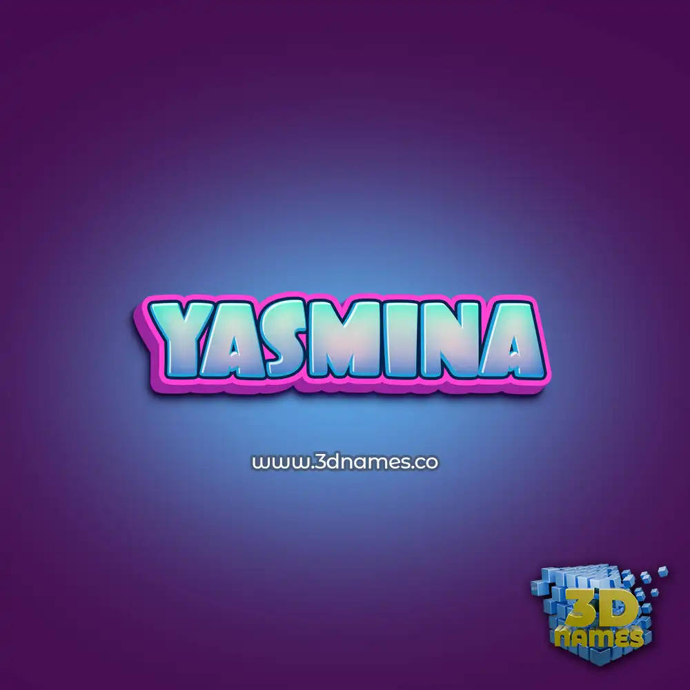 yasmina in Phat Purple style - 3D name wallpaper