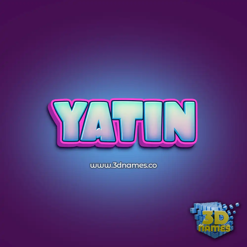 yatin in Phat Purple style - 3D name wallpaper