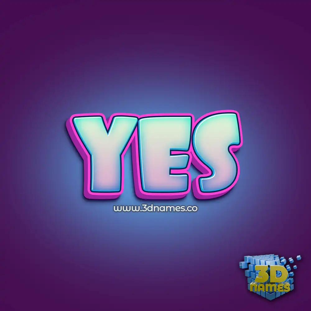 yes in Phat Purple style - 3D name wallpaper