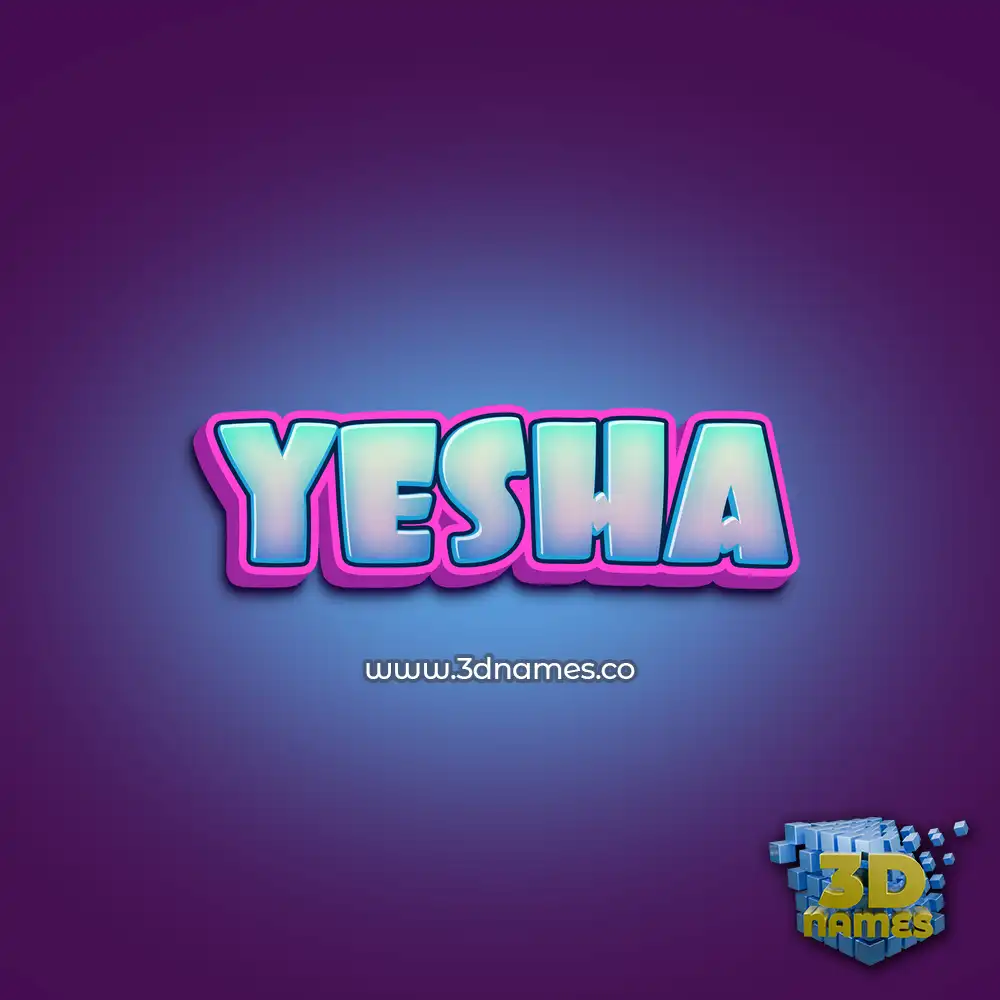 yesha in Phat Purple style - 3D name wallpaper