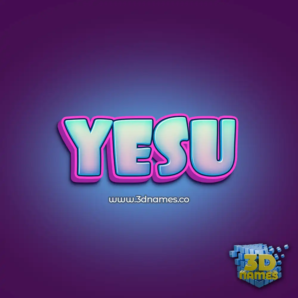 yesu in Phat Purple style - 3D name wallpaper