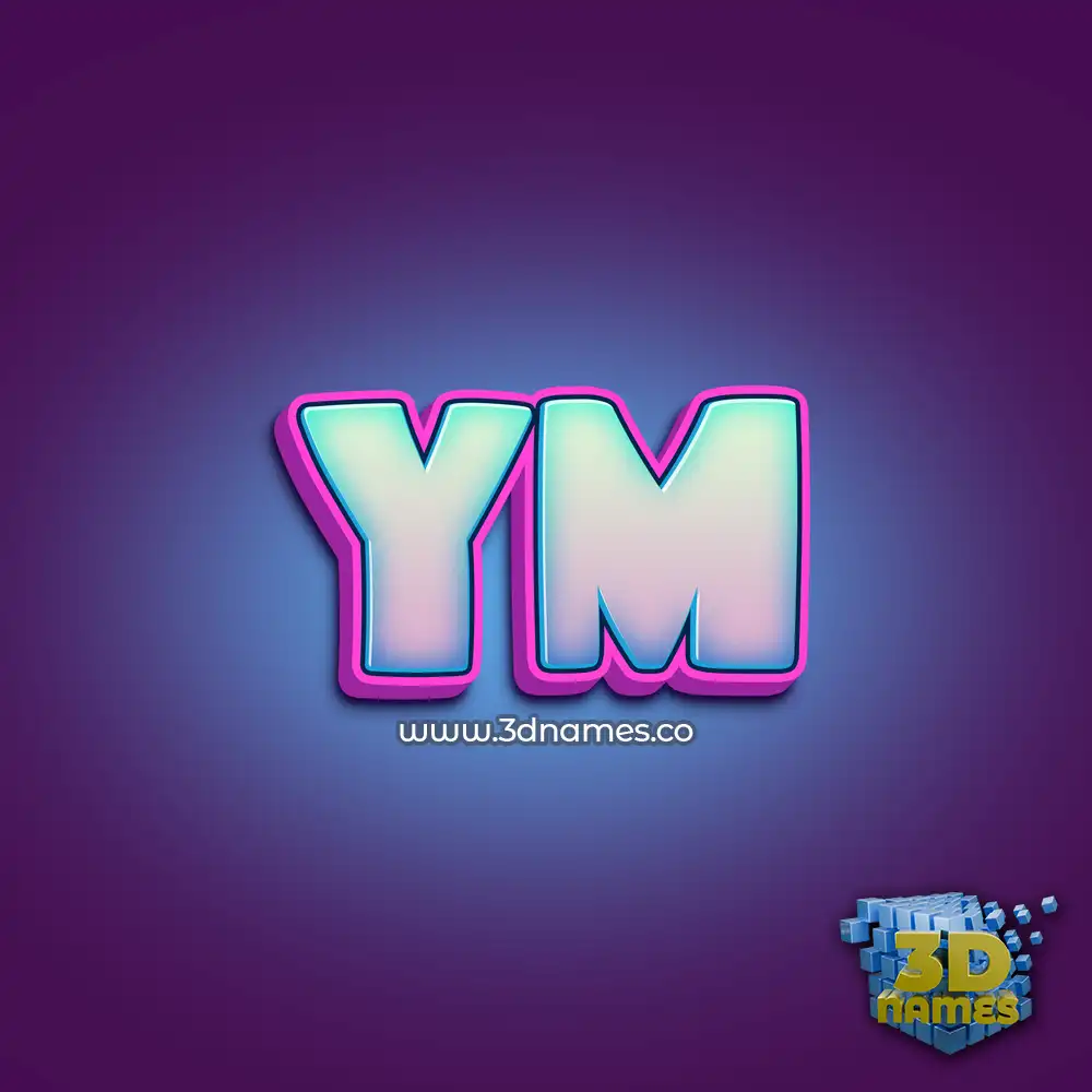 ym in Phat Purple style - 3D name wallpaper