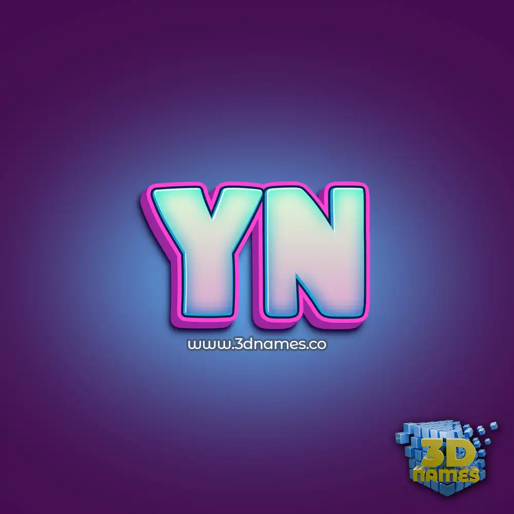 yn in Phat Purple style - 3D name wallpaper