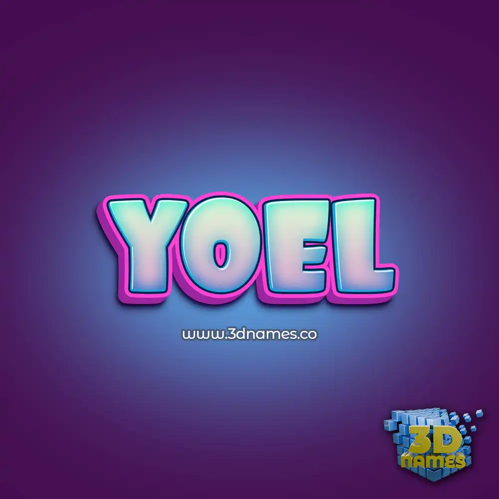 yoel in Phat Purple style - 3D name wallpaper