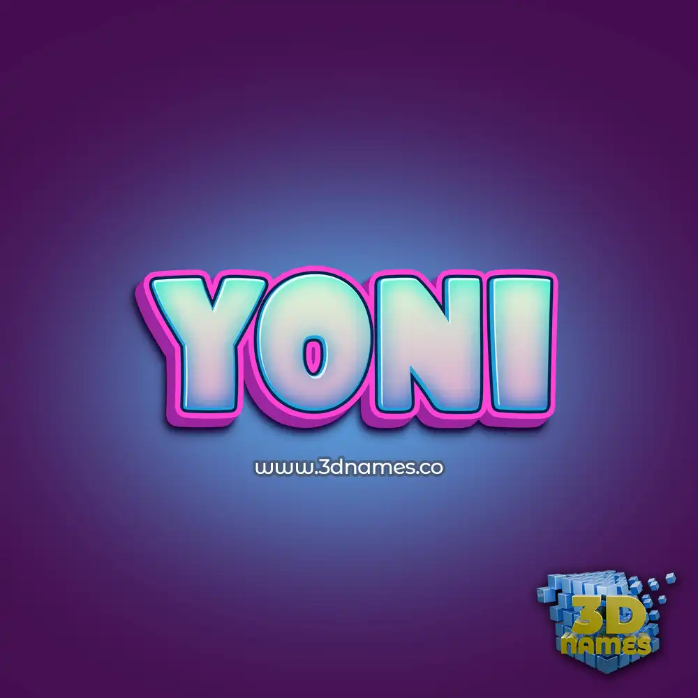yoni in Phat Purple style - 3D name wallpaper