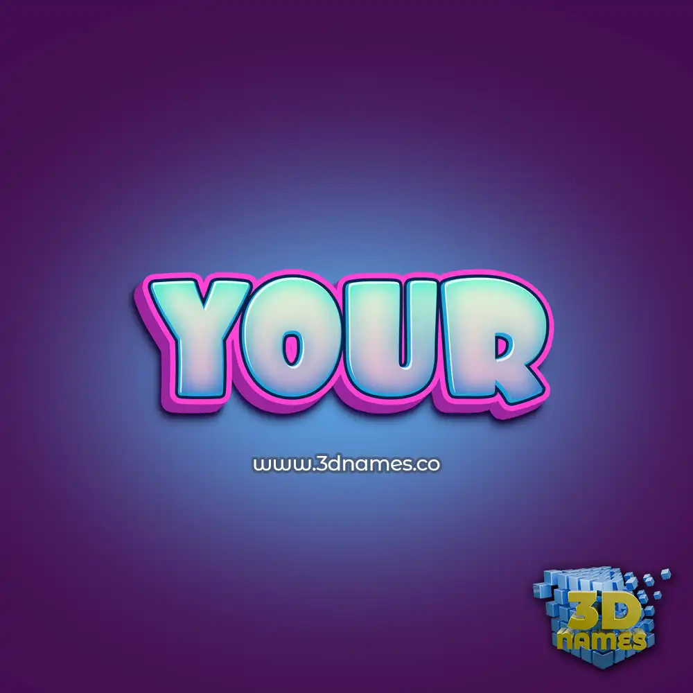 your in Phat Purple style - 3D name wallpaper