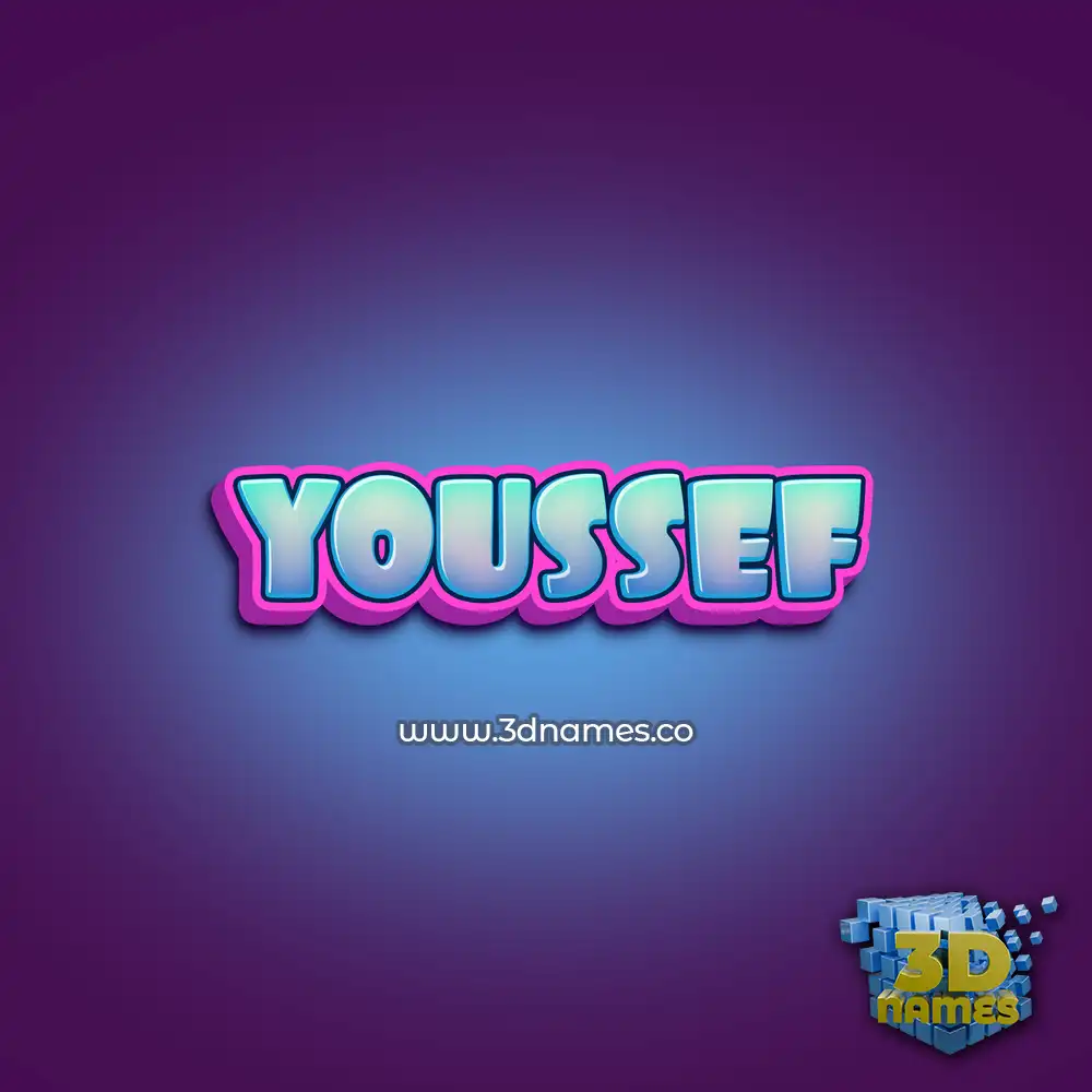 youssef in Phat Purple style - 3D name wallpaper