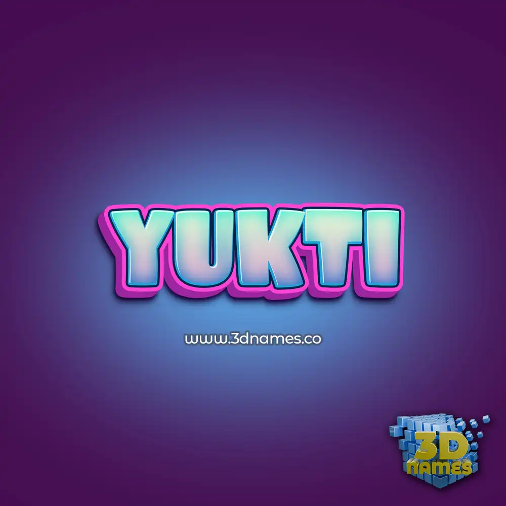yukti in Phat Purple style - 3D name wallpaper